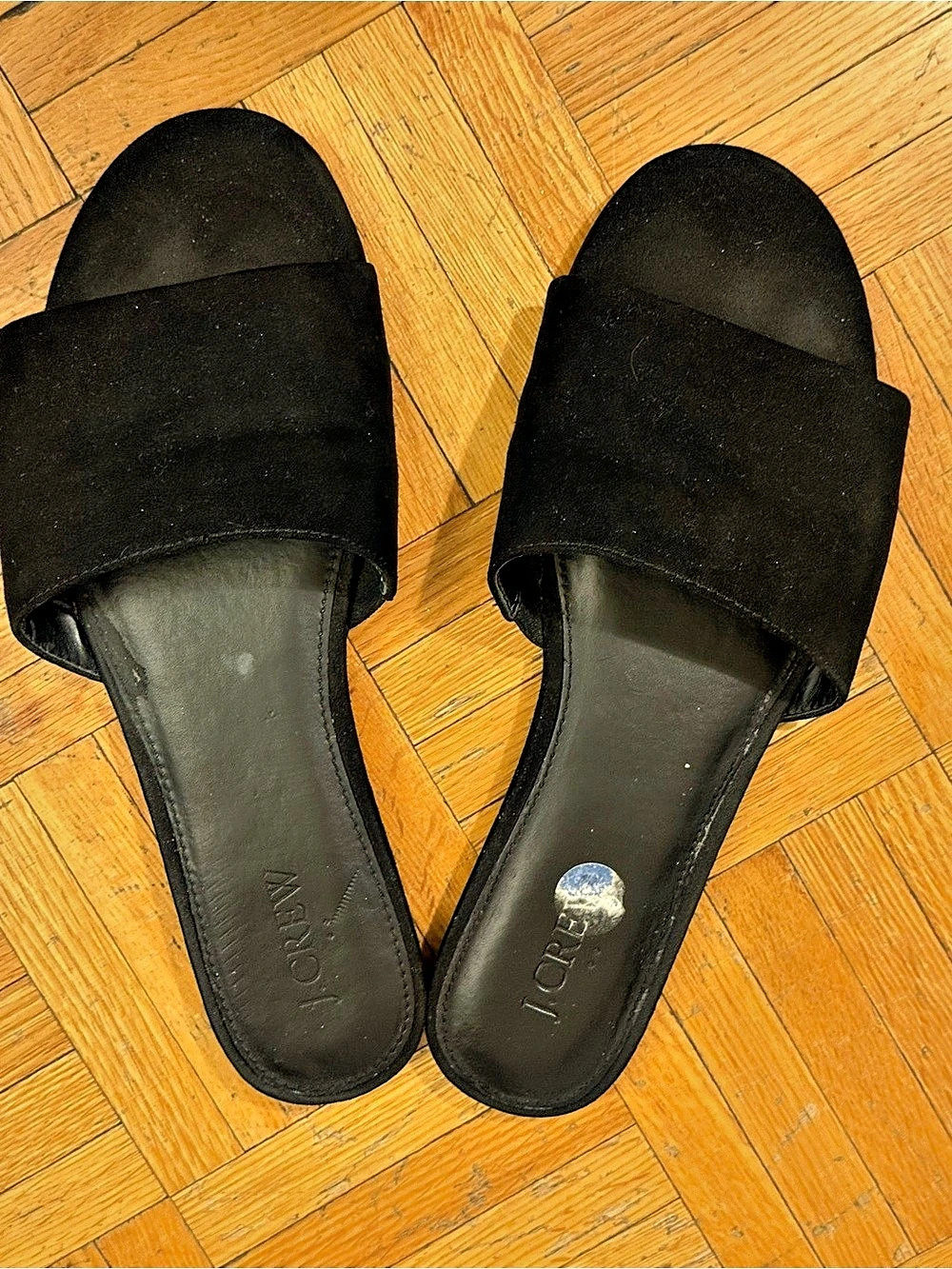 J.Crew Black Slide Sandals Size US 8